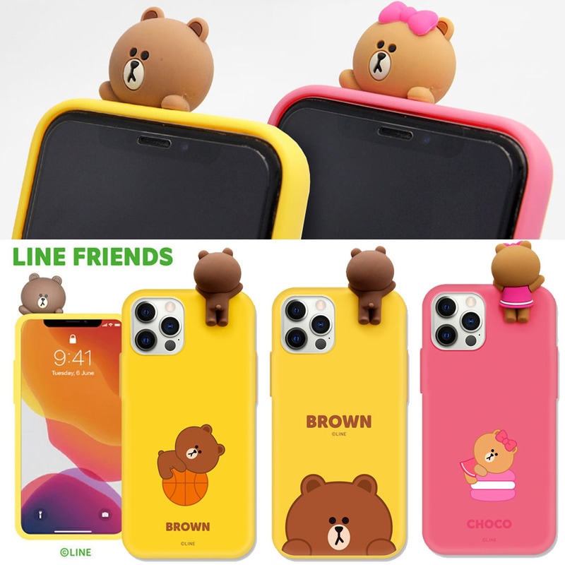 [公式ライセンス品] iPhone 12 mini / iPhone 12 Pro / 12  / iPhone 12 Pro Max 対応 ケース LINEFRIENDS Figure BASIC COLOR SOFT