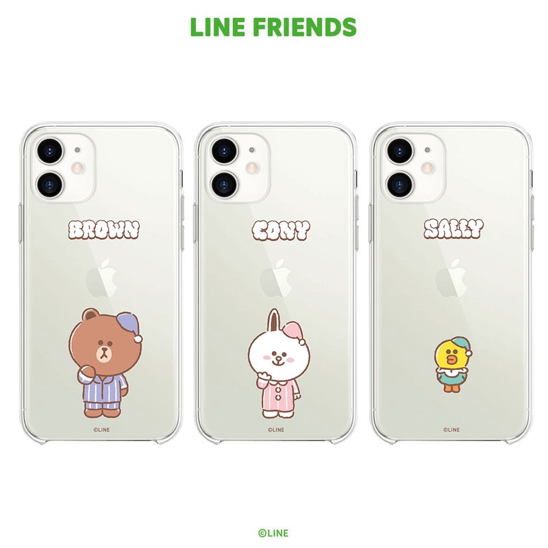 [公式ライセンス品] iPhone 12 mini / iPhone 12 Pro / 12  / iPhone 12 Pro Max 対応 ケース LINEFRIENDS Dreamy Night CLEAR SOFT