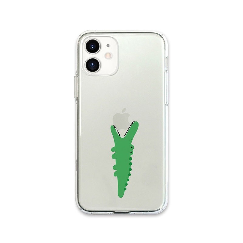 【訳あり アウトレット】 iPhone SE (第3世代) ケース カバー AKAN ソフトクリアケース モグモグ ワニ [iPhone 13/13 Pro/13 mini/SE3/SE2/12 mini/12 Pro/12]