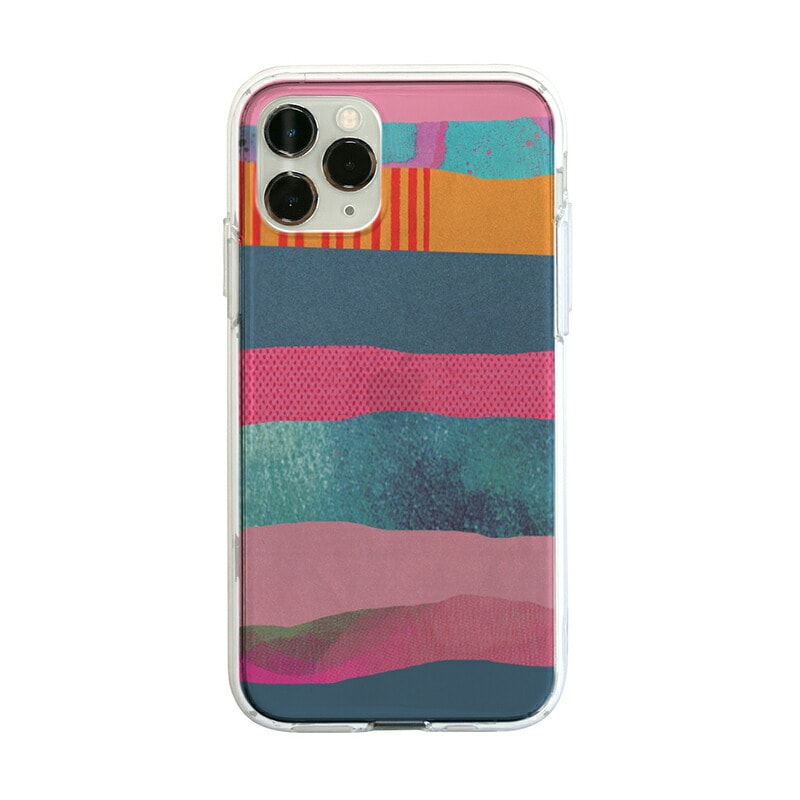 【訳あり アウトレット】 iPhone SE (第3世代) ケース カバー Dparks ソフトクリアケース PINK SONG STRIPE [iPhone SE3/SE2/11 Pro/11]