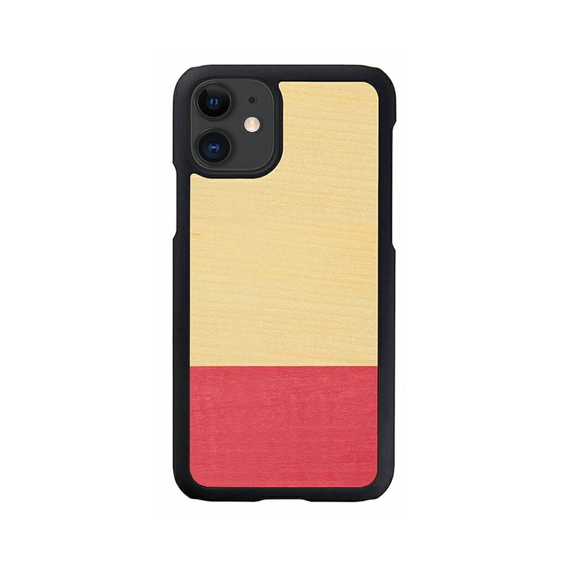 【訳あり アウトレット】 iPhone 11 ケース 天然木 Man&Wood Miss match（マンアンドウッド ミスマッチ）6.1インチ アイフォン 背面 カバー スマホケース 木製|iPho