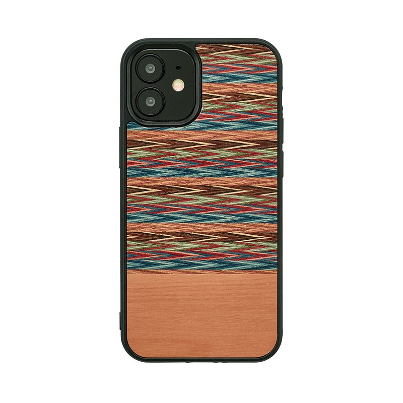 【訳あり アウトレット】 iPhone 13 Pro ケース 天然木 バックカバー Man&Wood Browny Check iPhone 13 / 13 Pro / iPhone 12 Pro / 12 / iPhone11 木製 背面カバー型 アイフォンケース 