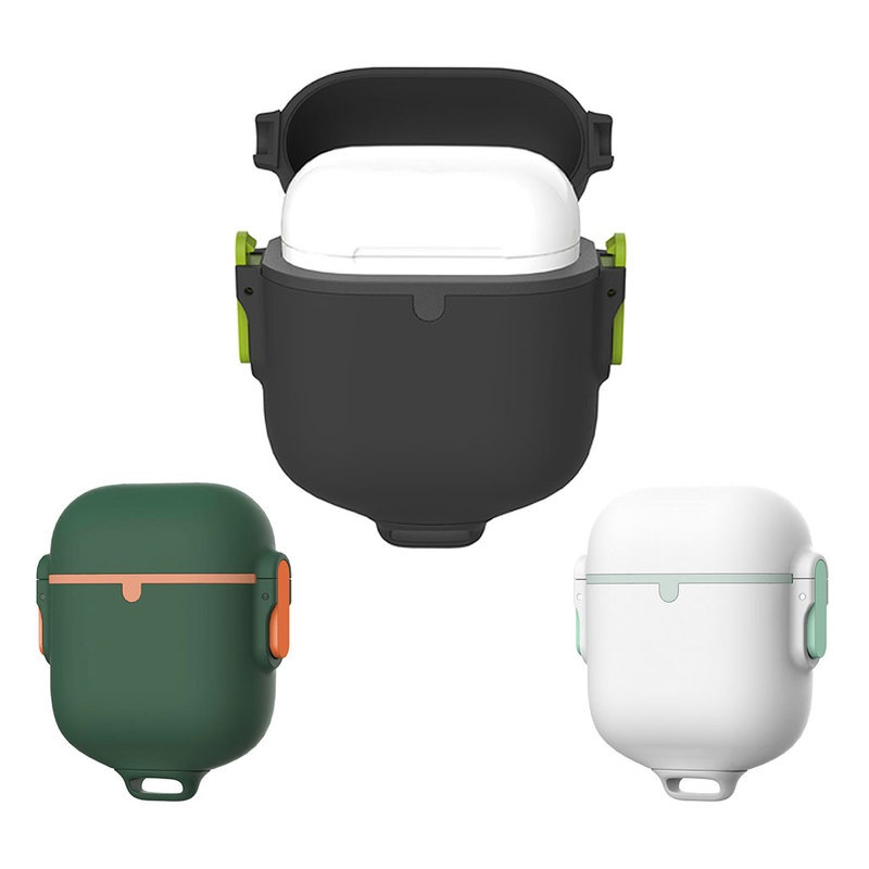 【訳あり アウトレット】 muvit AirPods ケース 耐衝撃＆防水 AirPods Case MUVIT ACTIVE ブラック (エアーポッズケース ムービットアクティブ) 第１世代 / 第２世代に適用 IP68 米軍MIL規格準拠 Apple ワイヤレスイヤホン カバー