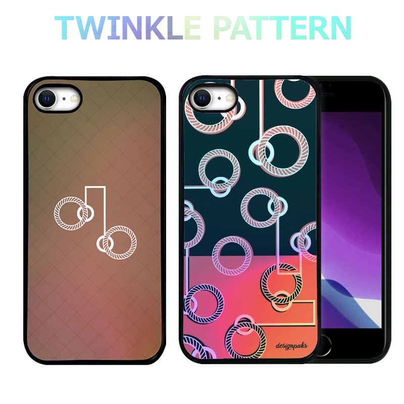 【訳あり アウトレット】 iPhone SE (第3世代) ケース カバー Dparks TWINKLE COVER Pink Pattern / Gold Pattern [iPhone SE3/SE2/8/7]