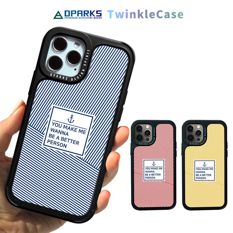 【訳あり アウトレット】 iPhone 12 mini / iPhone 12 Pro / 12 対応 ケース Dparks BLACK COVER STRIPE 背面カバー型 [ 画面・カメラ保護設計 四隅のクッションが衝撃吸収 ]