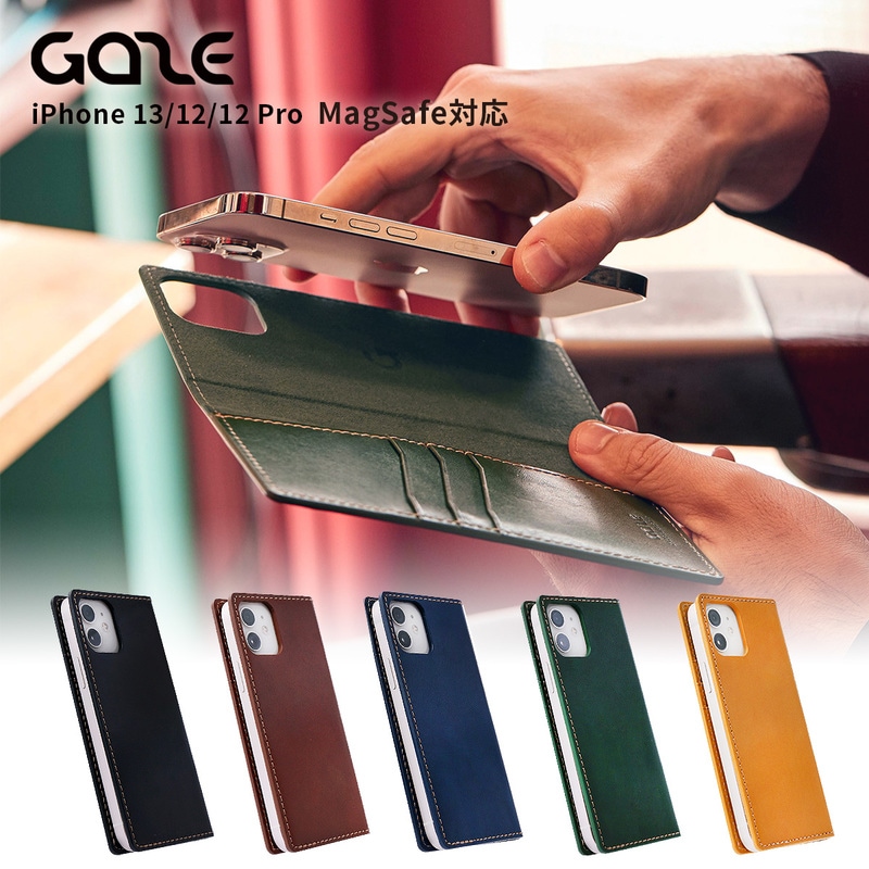 【iPhone 13 / iPhone 12 / iPhone 12 Pro ケース】GAZE Tuscany Belly MagSafe対応ダイアリーケース【手帳型/本革】