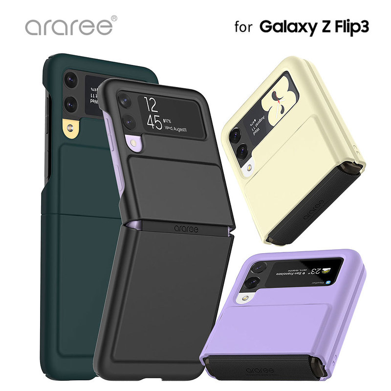 araree 【 Galaxy Z Flip3 5G ケース 】 Aero Flex ギャラクシー ゼット フリップ カバー SCG12 SC-54B 傷に強い ストラップホール付き 背面カバー型