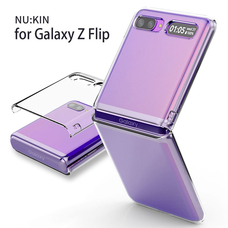 araree 【 Galaxy Z Flip 3 5G | Z Flip 5G ケース 】 Nu:kin クリアケース ギャラクシー ゼット フリップ カバー ストラップホール付き SCV47 SCG04 SCG12 SC-54B
