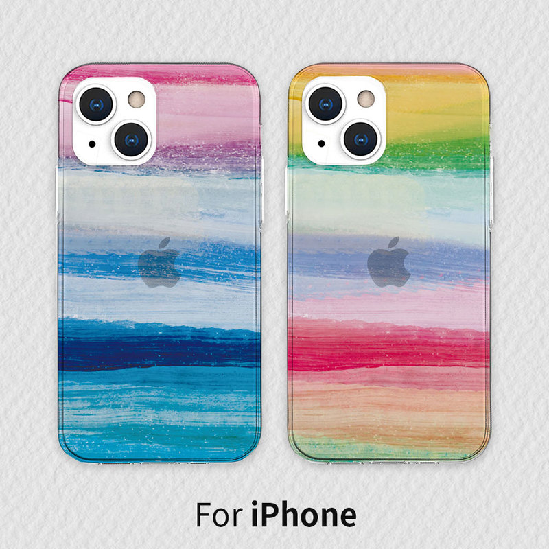 iPhone 13 Pro ケース ソフト クリア バックカバー Akan 海の波 【 iPhone 13 / 13 Pro / iPhone 13 mini 】 背面カバー型 アイフォンケース