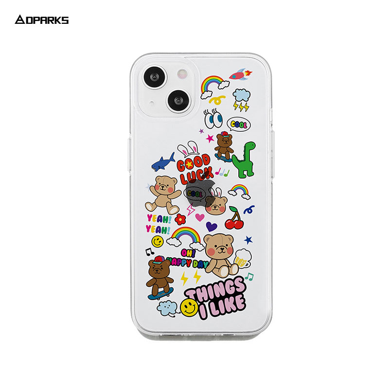 iPhone SE3 ケース カバー ソフト クリア バックカバー Dparks THINGS I LIKE 【 iPhone 13 / 13 Pro / iPhone 13 mini / iPhone SE (第3/2世代)、、iPhone 8 / 7 】 背面カバー型 アイフォンケース