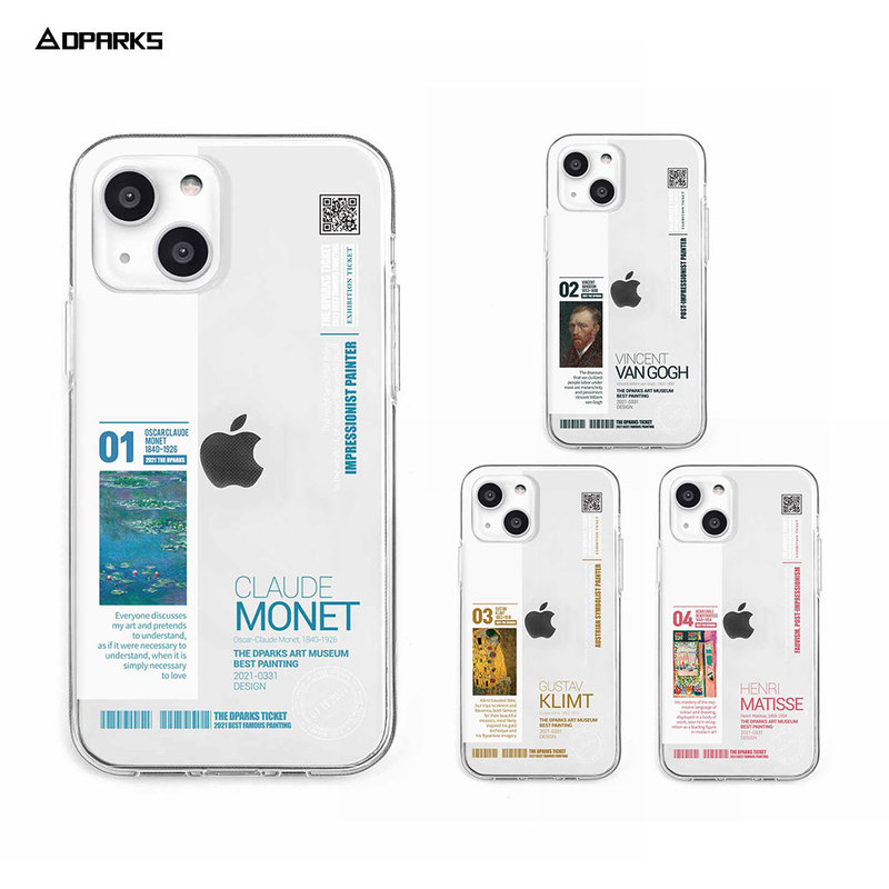 iPhone SE3 ケース カバー ソフト クリア バックカバー Dparks 美術館 チケット風 【 iPhone 13 / 13 Pro / iPhone 13 mini / iPhone SE (第3/2世代)、、iPhone 8 / 7 】 背面カバー型 アイフォンケース