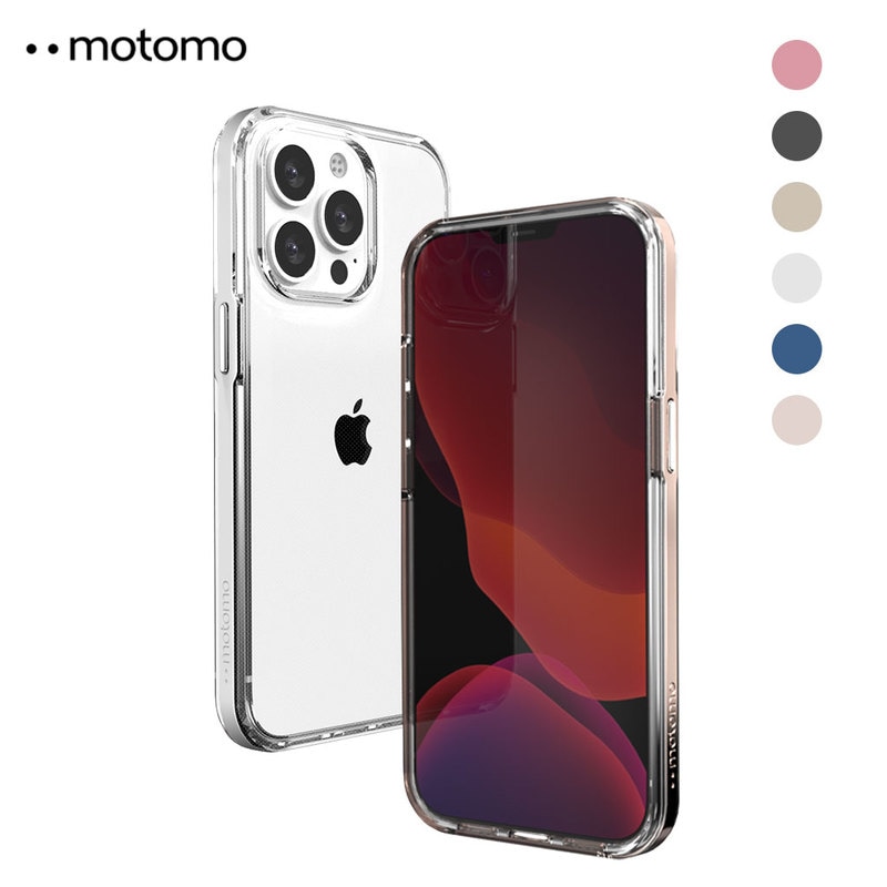 iPhone 13 Pro ケース INO ACHROME SHIELD CASE バックカバー motomo バンパー風 【 iPhone 13 / 13 Pro  / 13 Pro Max 】 背面カバー型 アイフォンケース