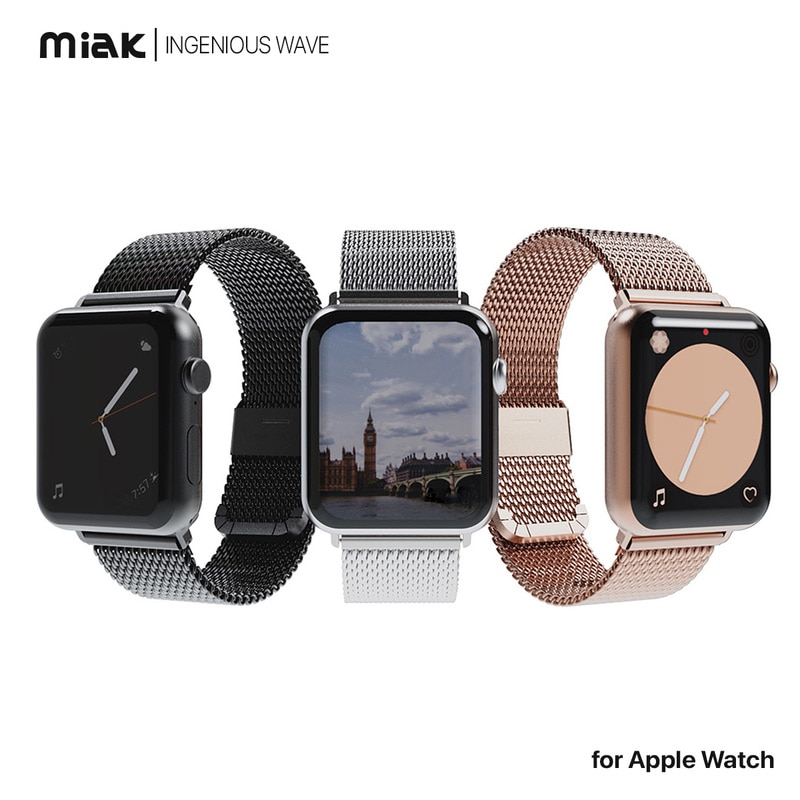 アップルウォッチバンド CLIP MESH BAND 交換バンド for Apple Watch 49mm, 46/45/44/42/41/40/38mm (Ultra2/1,Series10-1,SE)