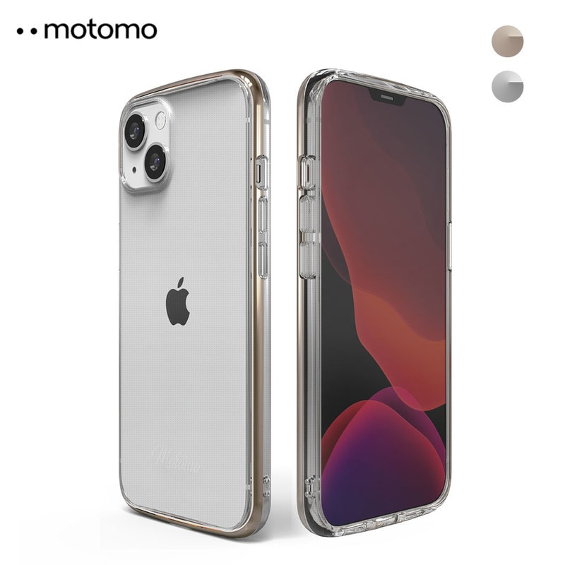 iPhone 13 Pro ケース INO LINE INFINITY CLEAR CASE バックカバー motomo バンパー風 【 iPhone 13 / 13 Pro 】 背面カバー型 アイフォンケース 