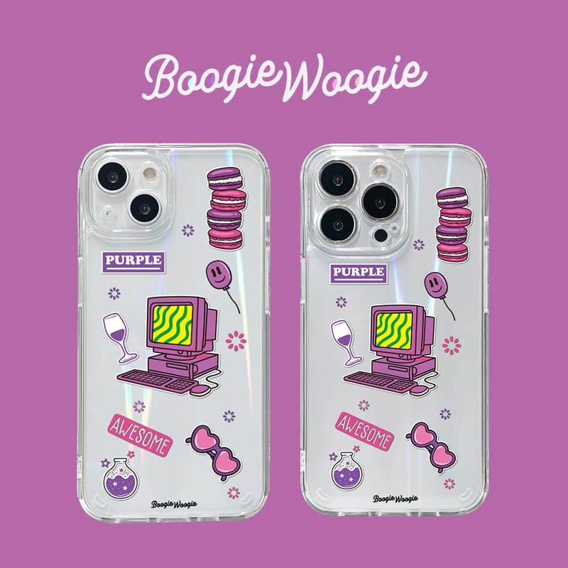 iPhone 13 Pro ケース バックカバー BOOGIE WOOGIE 【iPhone 13 / 13 Pro / 13 mini】 オーロラケース Purple