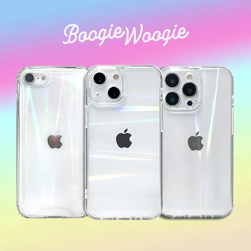 iPhone SE3 ケース バックカバー BOOGIE WOOGIE  オーロラケース クリア【iPhone 13 / 13 Pro / 13 mini / iPhone SE (第3/2世代)、、iPhone 8 / 7 】