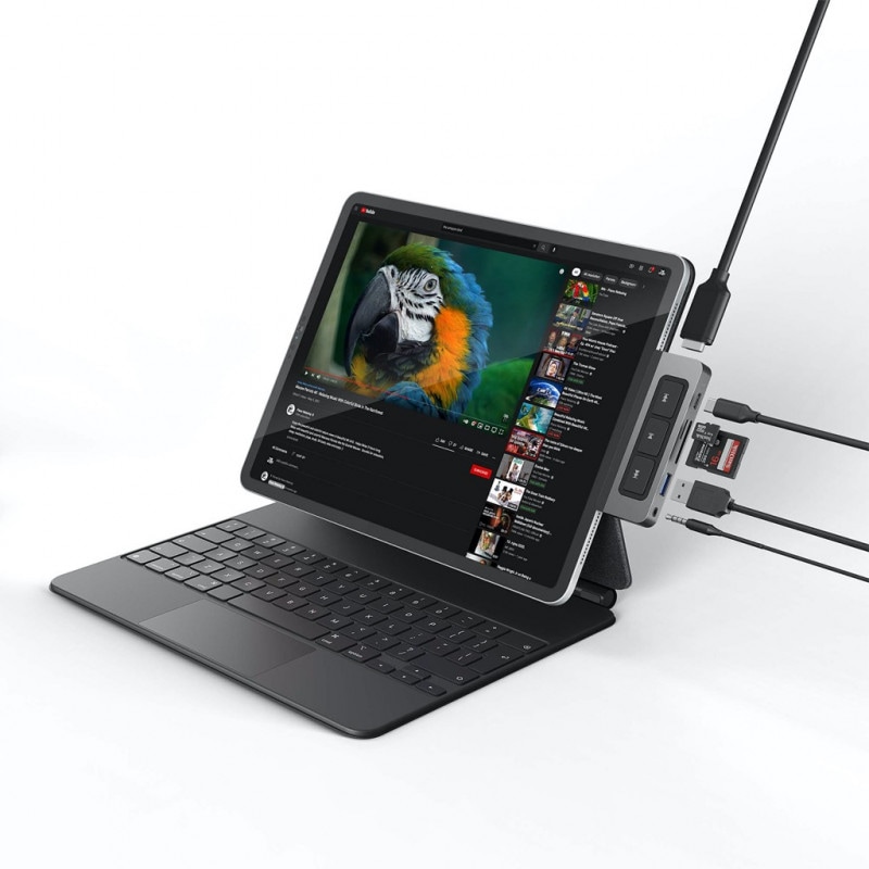 HyperDrive 6-in-1 USB-C Media Hub for iPad [ 再生・一時停止・曲戻し・曲送り ボタン ] HYPER++|Hyper|ブランド
