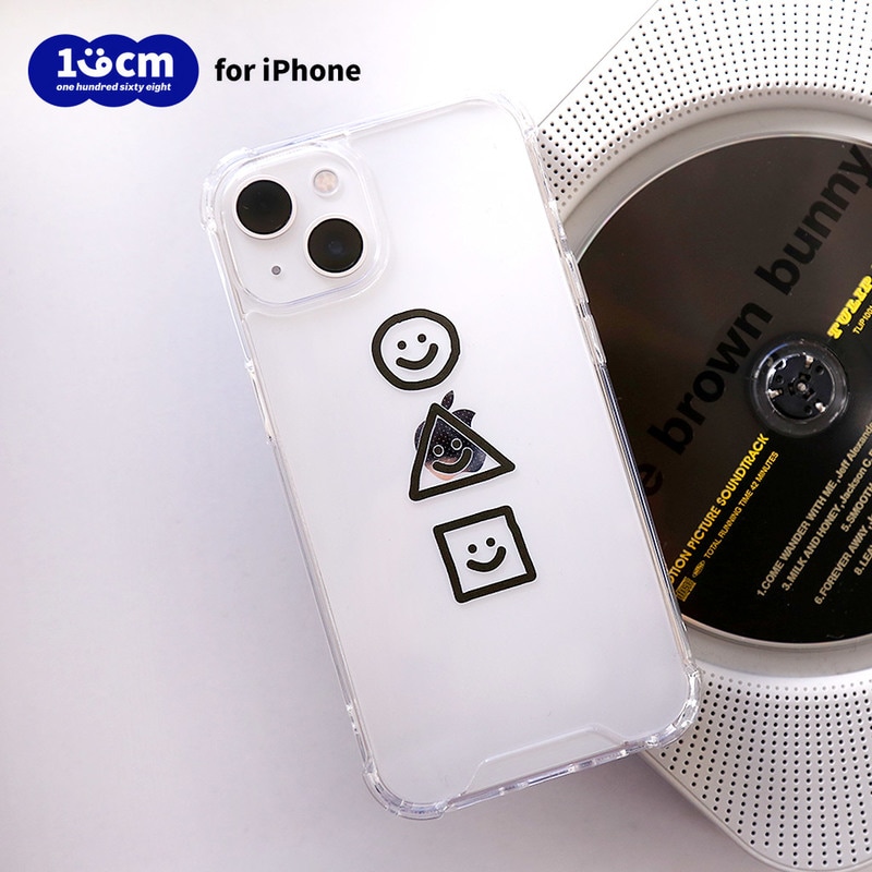 168cm iPhone 13 Pro バックカバー ハイブリッドクリアケース まるさんかくしかく [ iPhone 13 / 13 Pro / 13 mini ]