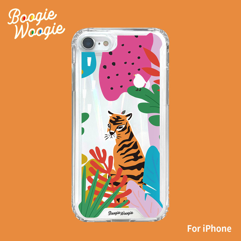 iPhone SE3 ケース カバー BOOGIE WOOGIE オーロラケース Tiger【 iPhone SE (第3/2世代)、、iPhone 8 / 7 】 