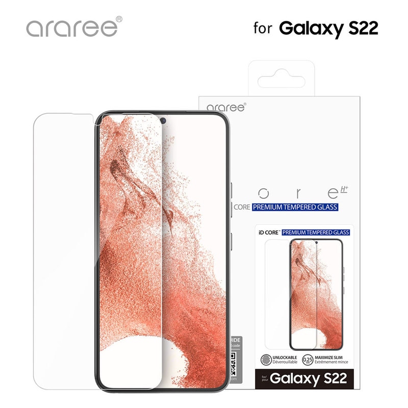 araree 液晶保護ガラスフィルム iD CORE クリア for Galaxy S22