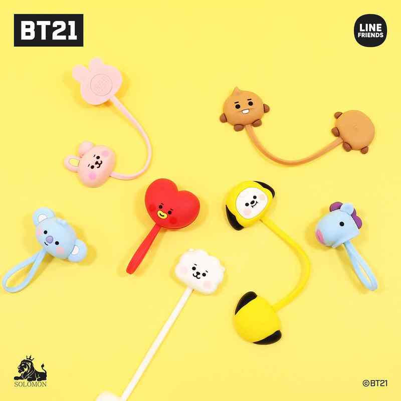 BT21 マグネット式ケーブルラップス 磁気ケーブルクリップ ケーブルホルダー【公式ライセンス品】 