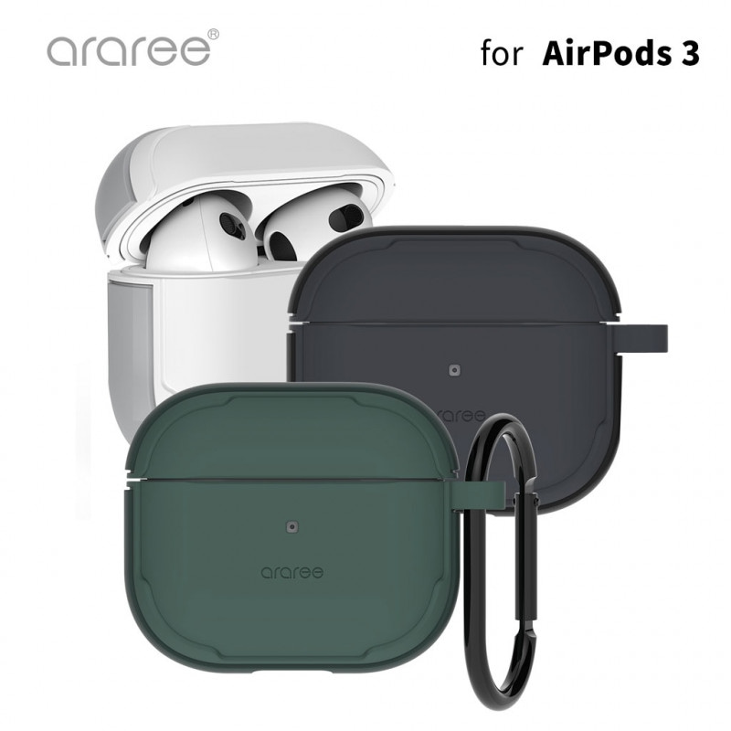 araree ハイブリッドケース for AirPods（第3世代） DUPLE [カラビナ付き]