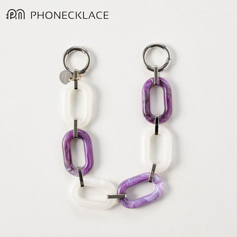 PHONECKLACE ハンドチェーンストラップ ツートーン スマホiPhone用