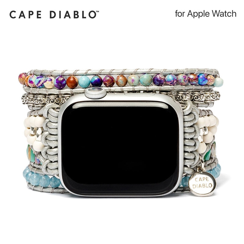 [Apple Watch 49/46/45/44/42mm 42/41/40/38mm用] アップルウォッチバント オーシャンジャスパー M/Sサイズ