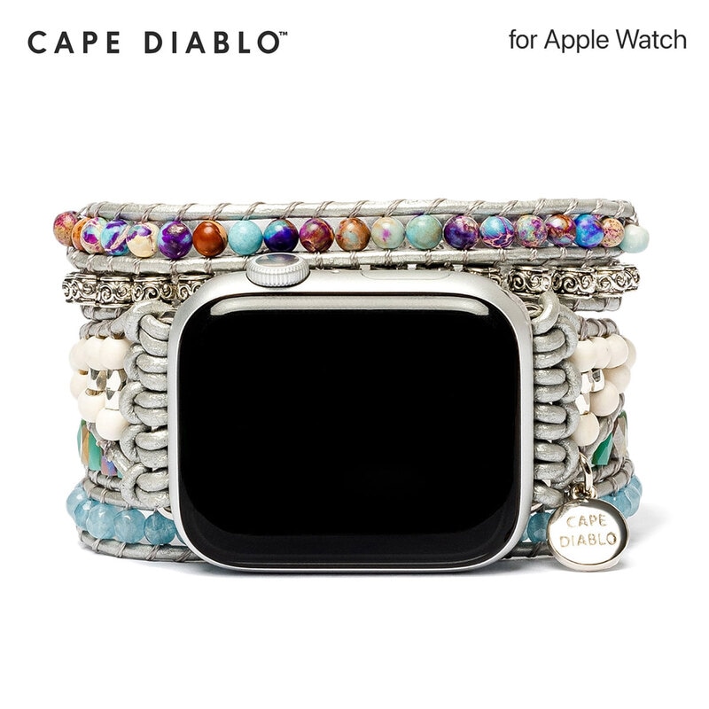 CAPE DIABLO アップルウォッチバント オーシャンジャスパー M/Sサイズ for Apple Watch 49mm, 45/44/42/41/40/38mm (Ultra2/1,Series9-1,SE)