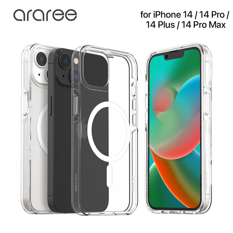 araree [ iPhone 14 / 14 Plus / 14 Pro / 14 Pro Max ] DUPLE Magsafe対応クリアケース 透明