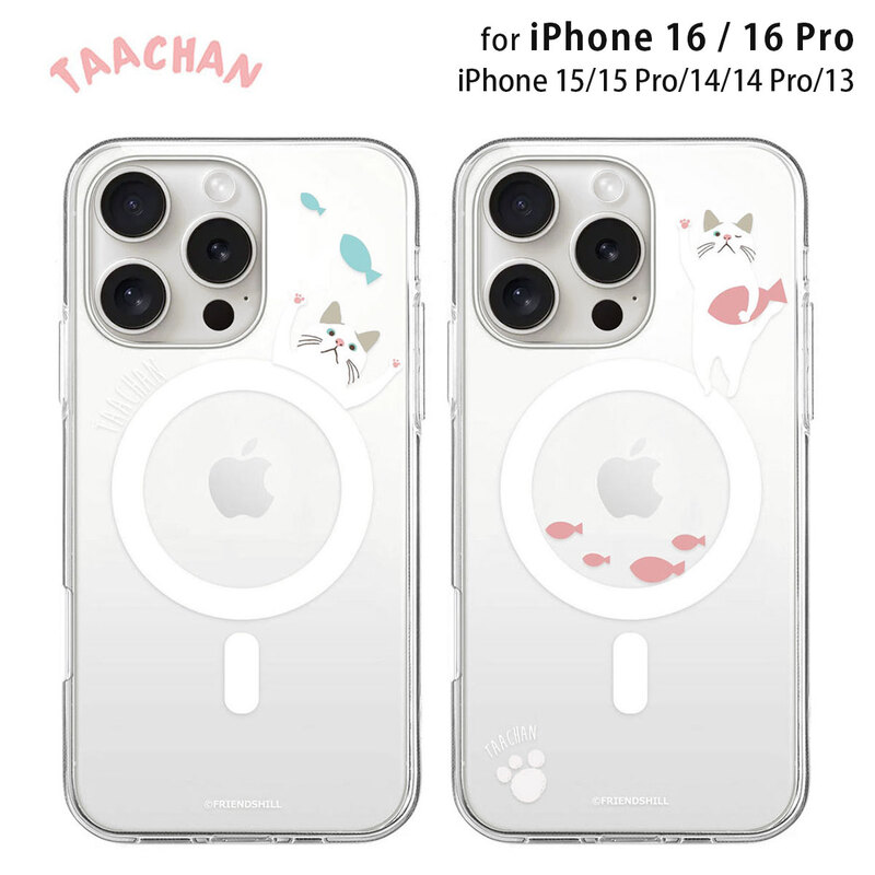 [iPhone 16 用] ターチャン MagSafe対応 クリアケース for iPhone 16 / 15 / 14 シリーズ 公式ライセンス品