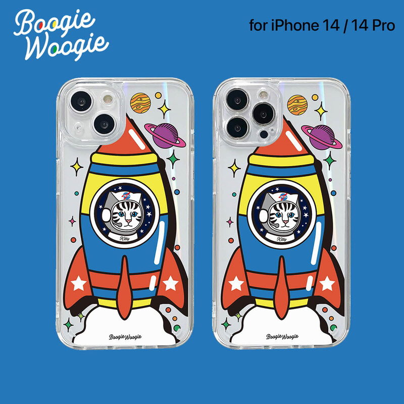 BOOGIE WOOGI [ iPhone 14 / 14 Pro ] オーロラケース Kitty Rocket（キティロケット） ホログラム