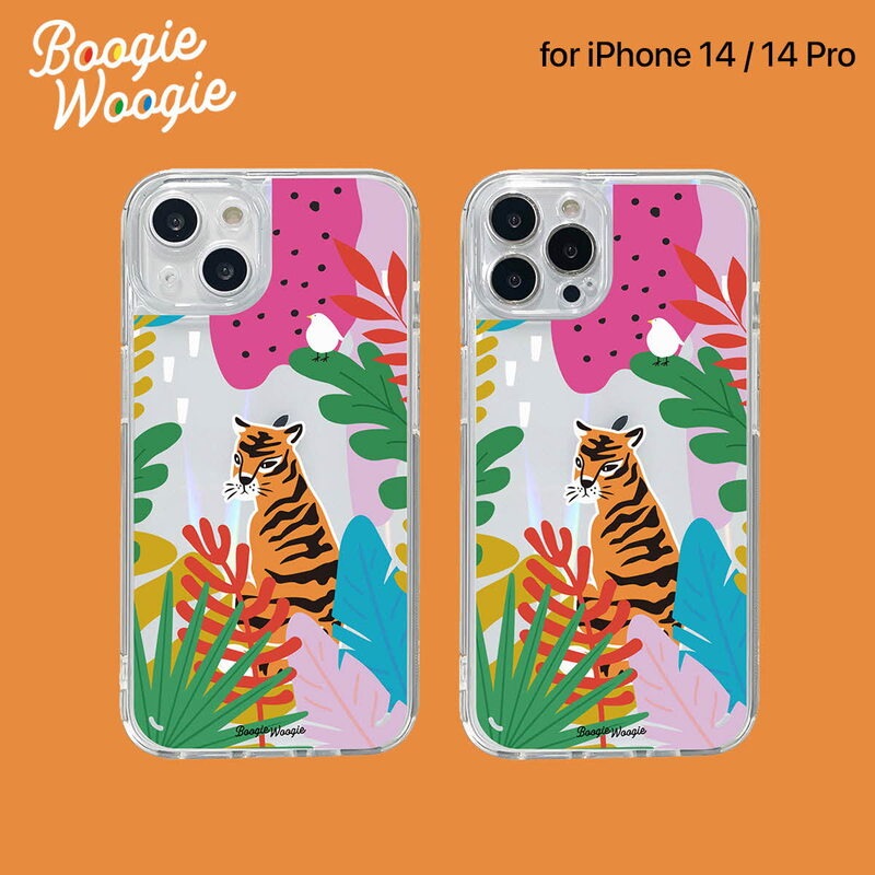 BOOGIE WOOGI [ iPhone 14 / 14 Pro ] オーロラケース Tiger（タイガー） ホログラム