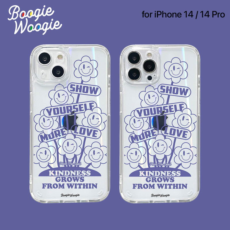 BOOGIE WOOGI [ iPhone 14 / 14 Pro ] オーロラケース Very Peri（ベリーペリ） ホログラム