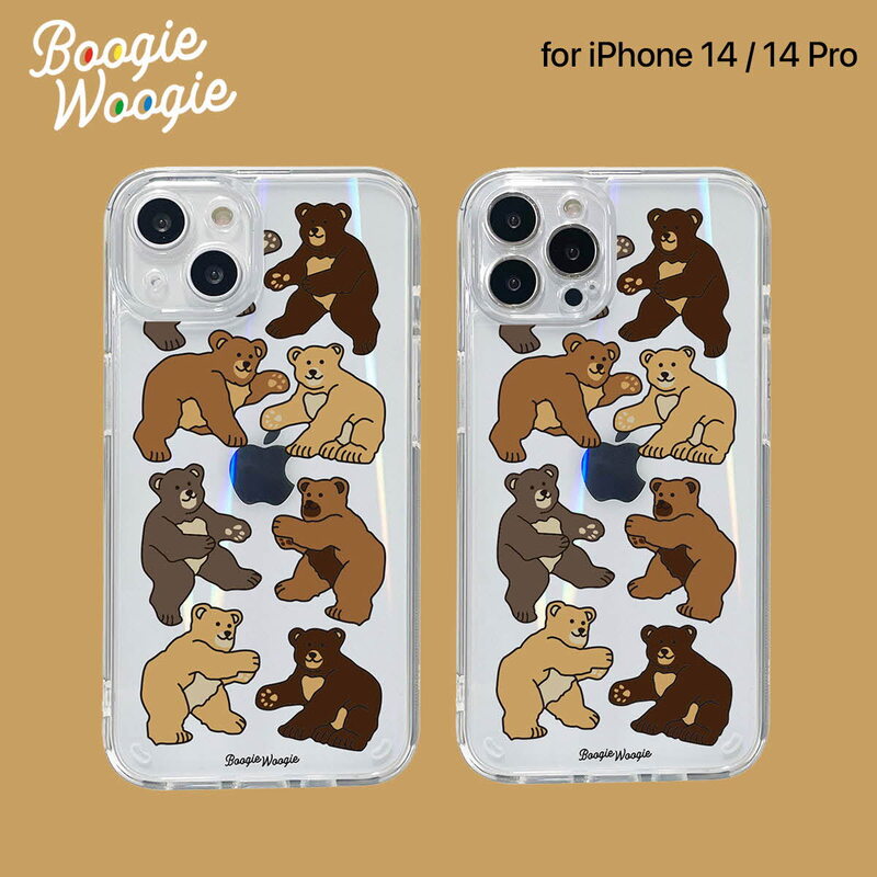 BOOGIE WOOGI [ iPhone 14 / 14 Pro ] オーロラケース BEAR×BEAR（ベアーベアー） ホログラム