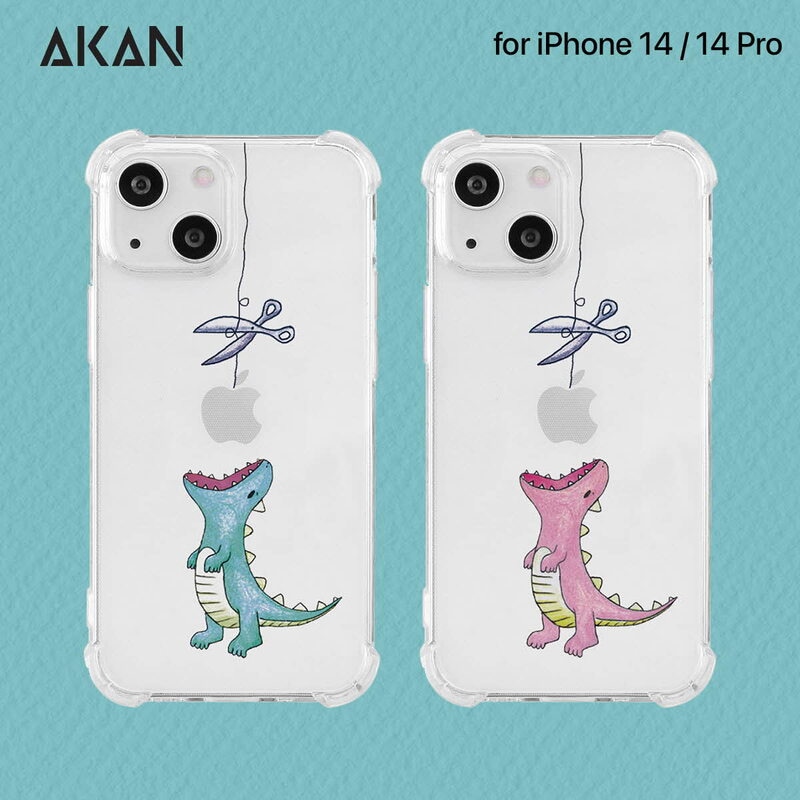 AKAN [ iPhone 14 / 14 Pro ] ソフトタフケース はらぺこザウルス