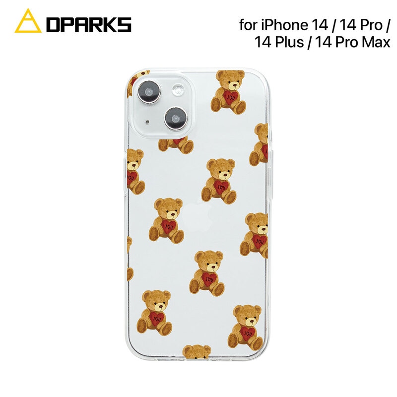 Dparks [ iPhone 14 / 14 Plus / 14 Pro / 14 Pro Max ] ソフトクリアケース ハートテディ