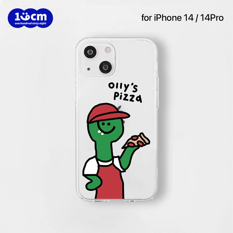 168cm [ iPhone 14 / 14 Pro / iPhone 13 ] ソフトクリアケース Olly's Pizza