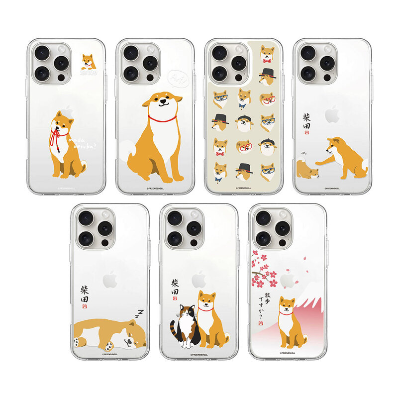 [ iPhone 17 / iPhone Air / 17 Pro 用] しばたさんソフトクリアケース for iPhone 17 / 16 / 15 / 14 シリーズ 公式ライセンス品
