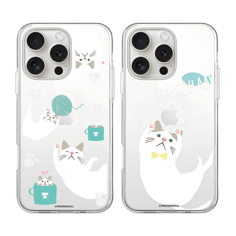 [ iPhone 17 / iPhone Air 用] ターチャン ソフトクリアケース for iPhone 17 / 16 / 15 / 14 シリーズ 公式ライセンス品|abbi FRIENDS|