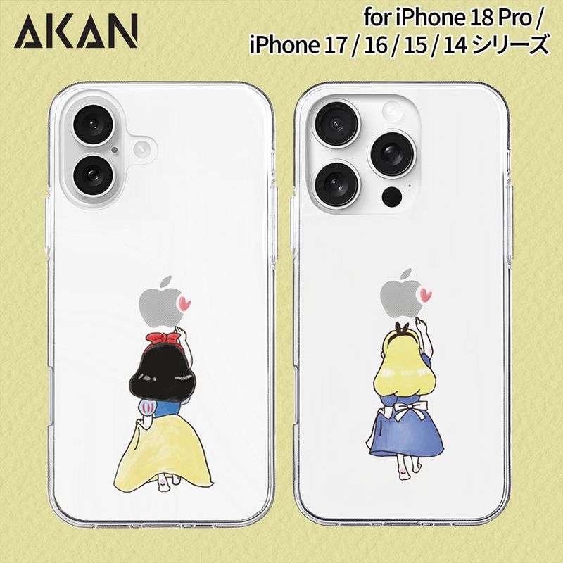 [ iPhone 18 Pro / iPhone 18 Pro Max 用] ソフト クリアケース お姫様 アリス ファンタジー 透明カバー for iPhone 17 / 16 / 15 / 14 シリーズ
