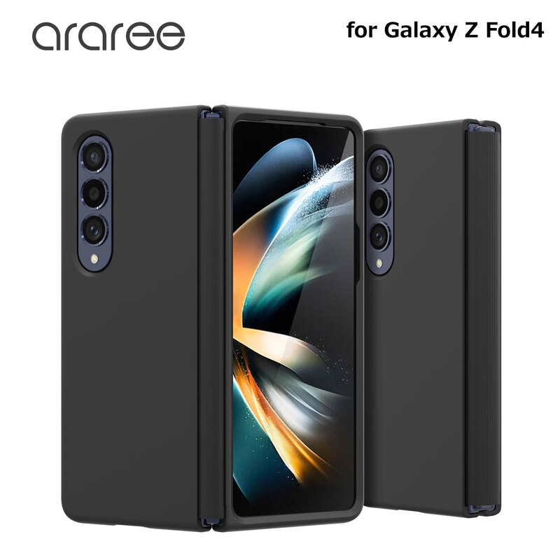 araree Galaxy Z Fold 4 ヒンジまで保護する ケース Aero Flex ブラック [SAMSUNGの公式認証品]