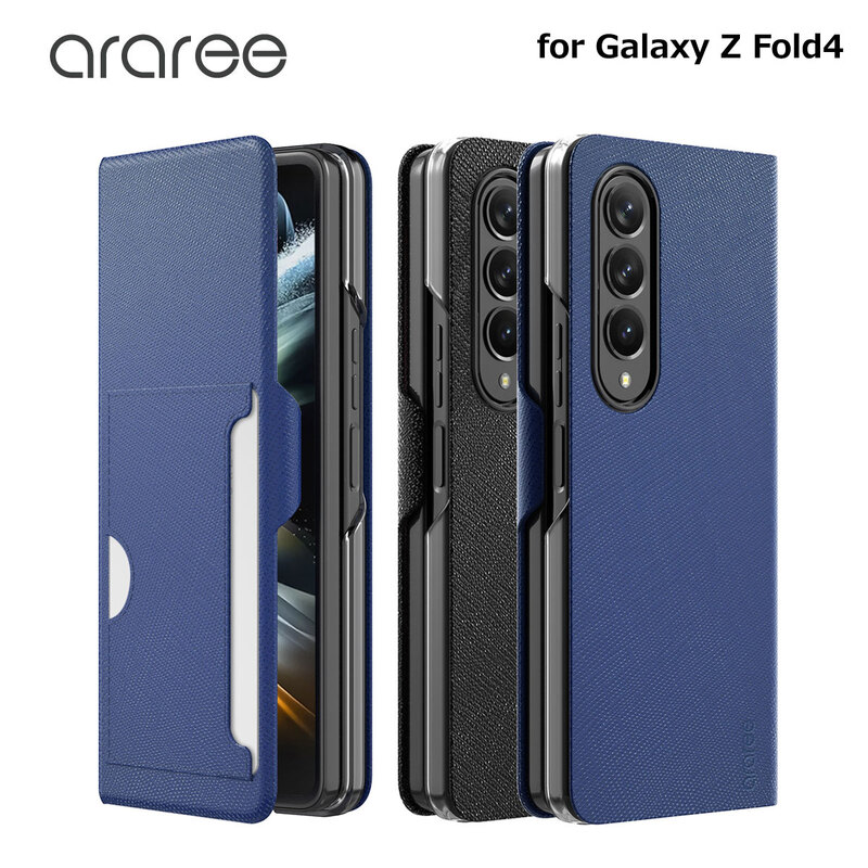 araree Galaxy Z Fold 4 ケース カードスロット付き Bonnet C Diary フック式カバー [SAMSUNGの公式認証品]