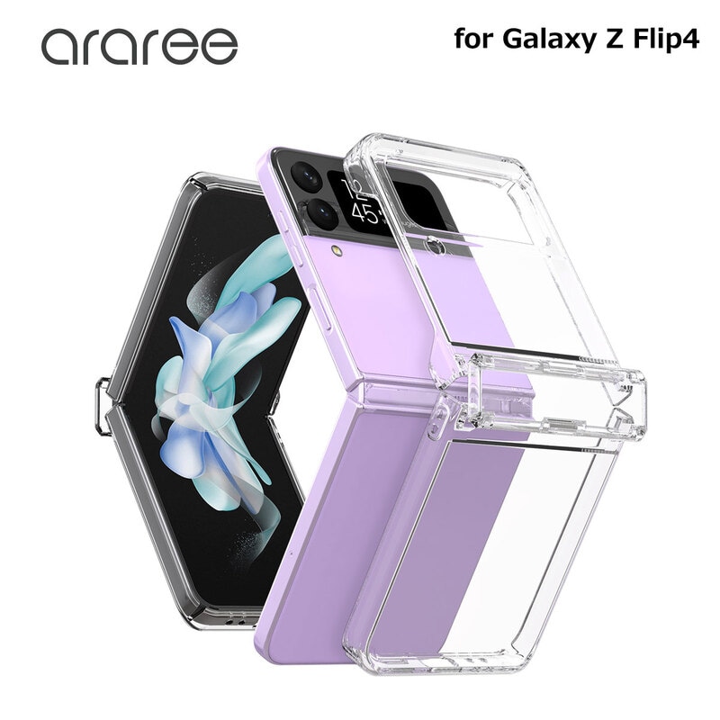 araree Galaxy Z Flip 4 ヒンジまで保護する ケース Nukin 360 クリア カバー [SAMSUNGの公式認証品]