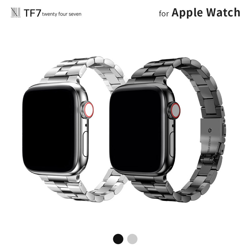 アップルウォッチ バンド イージーアジャスト メタルバンド スリム ワンタッチバックル 交換ベルト for Apple Watch 49mm, 46/45/44/42/41/40/38mm (Ultra2/1,Series10-1,SE)