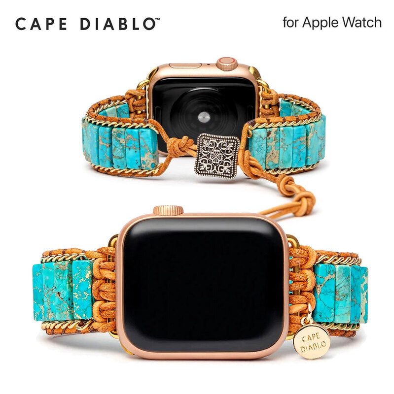 アップルウォッチバント 天然石×ハンドメイド ネイティブターコイズ L/Sサイズ for Apple Watch 全機種・全サイズ対応 49/46/45/44/42/41/40/38mm