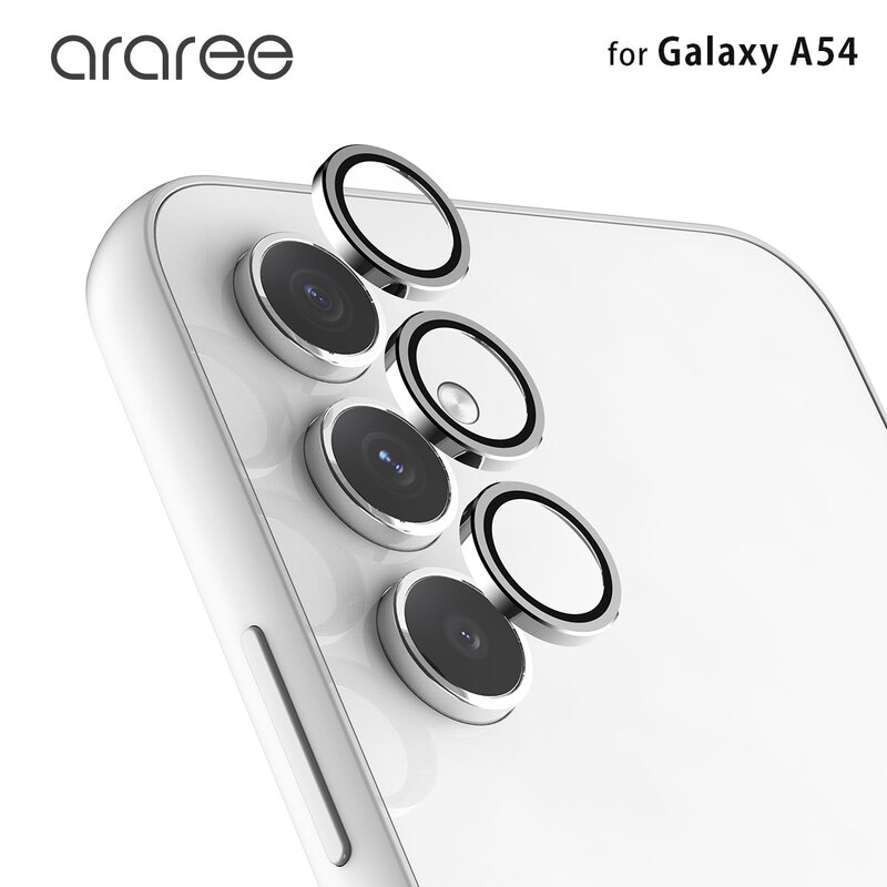 araree Galaxy A54 カメラ専用強化ガラスフィルム C-SUB CORE メタルリング