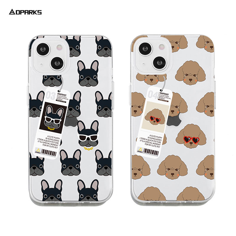 【訳あり アウトレット】 iPhone SE3 ケース カバー ソフト クリア バックカバー Dparks Dog パターン iPhone 13 / 13 Pro / iPhone 13 mini / iPhone SE (第3/2世代)、、iPhone 8 / 7 背面カバー型 アイフォンケース