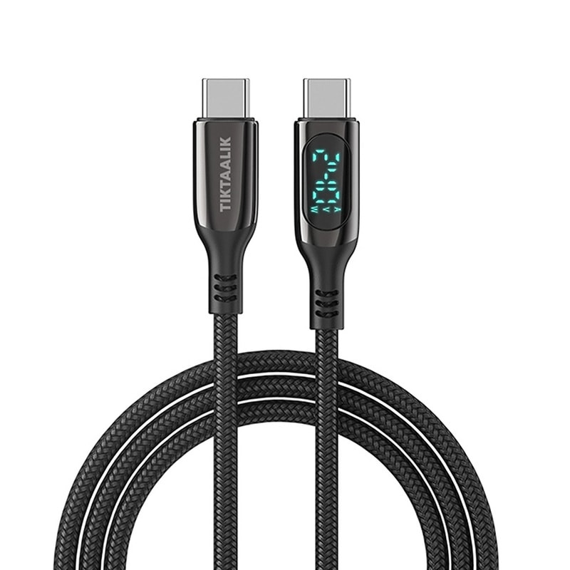 TIKTAALIK　LCDディスプレイ付き 240W PD USB-C to Cケーブル (1.5m)