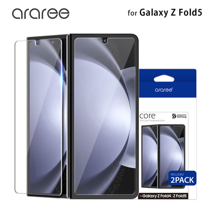 araree CORE フロントディスプレイ用 強化ガラスフィルム（2枚入り）for Galaxy Z Fold5|Galaxy Z Fold シリーズ|Android
